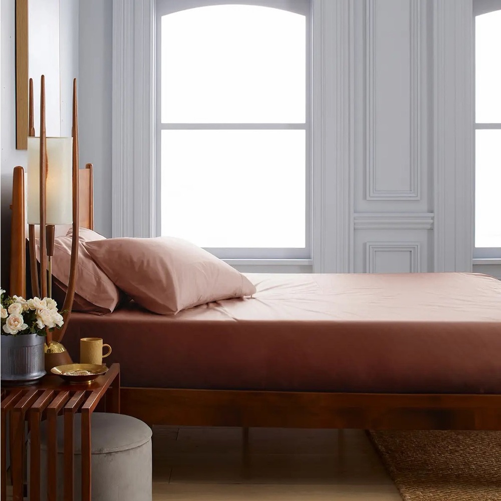 Classic Organic Percale Fitted Sheet Set Queen NWT Fitted sheet & 2 pillowcases